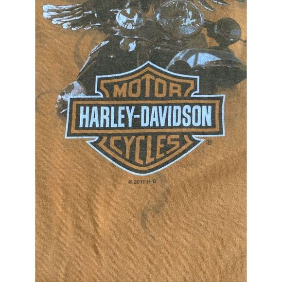 Harley-Davidson Black Short Sleeved Shirt L Large LG St Charles Missouri Orange - Picture 8 of 10